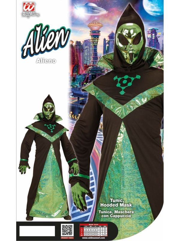 Grünes Alien Kostüm