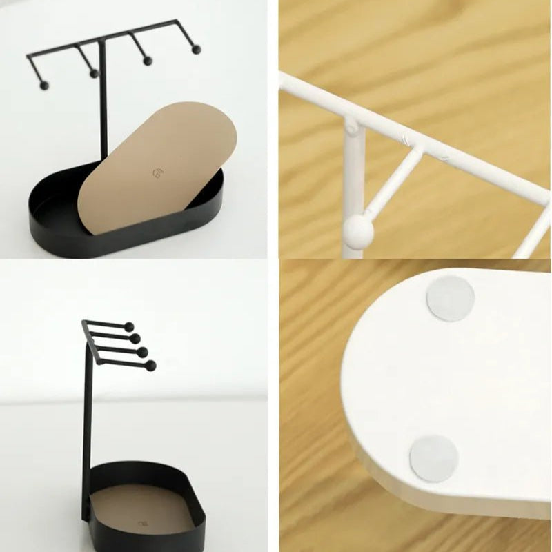 EleganceTray – Stilvolle dekorative Tabletts mit vertikalem Ständer und Haken