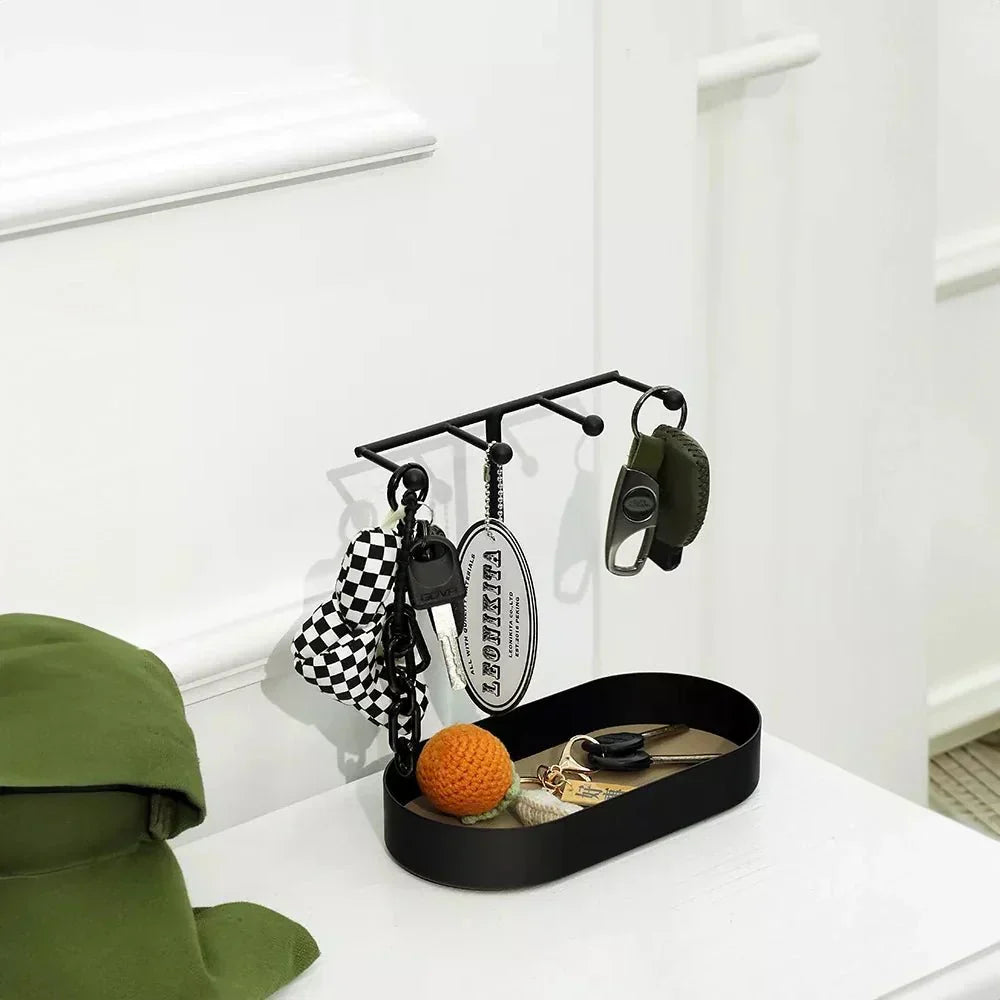 EleganceTray – Stilvolle dekorative Tabletts mit vertikalem Ständer und Haken