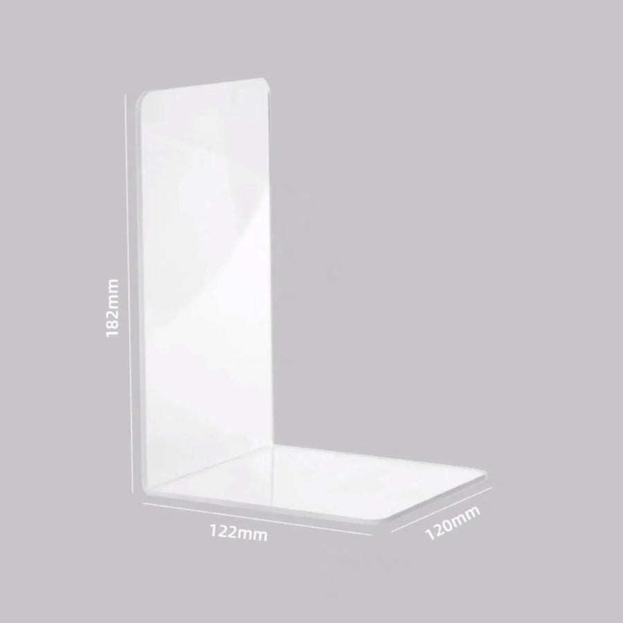 ElegantStack - Klare Acryl-Buchstützen Organizer