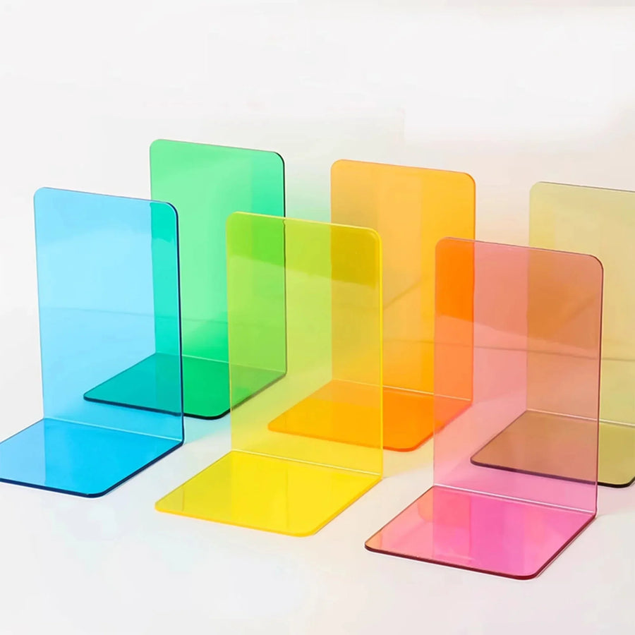 ElegantStack - Klare Acryl-Buchstützen Organizer