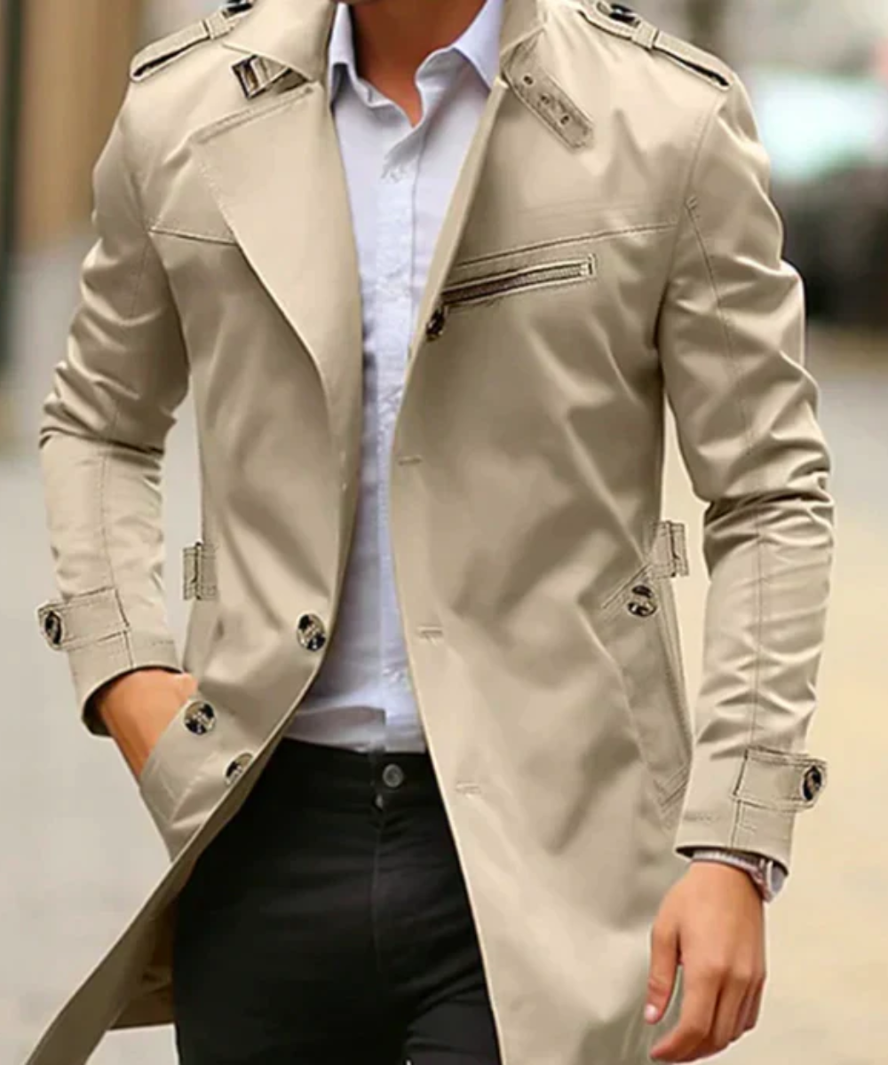Oscar - Eleganter langärmeliger Trenchcoat