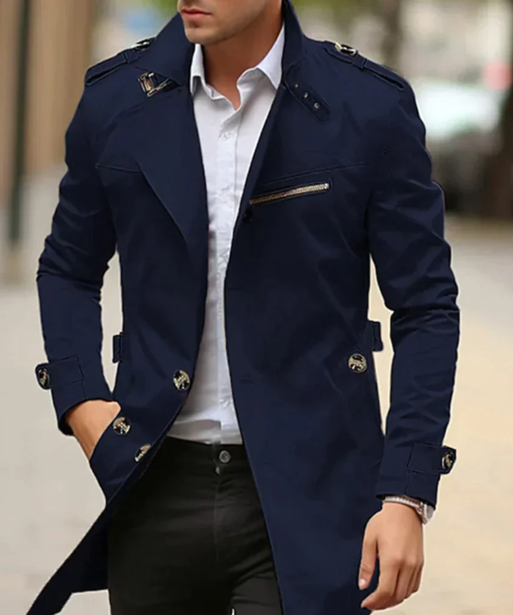 Oscar - Eleganter langärmeliger Trenchcoat