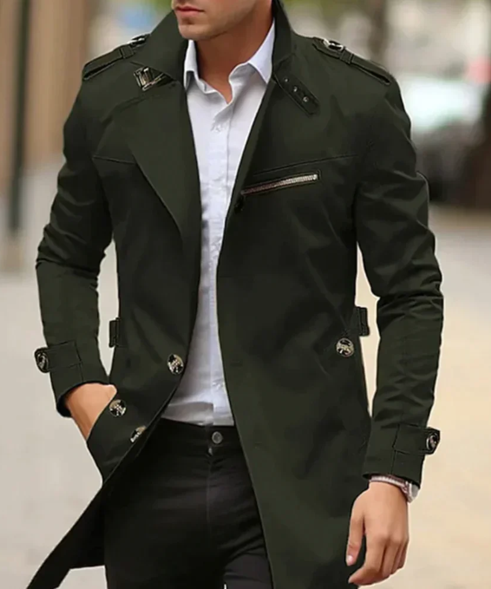 Oscar - Eleganter langärmeliger Trenchcoat