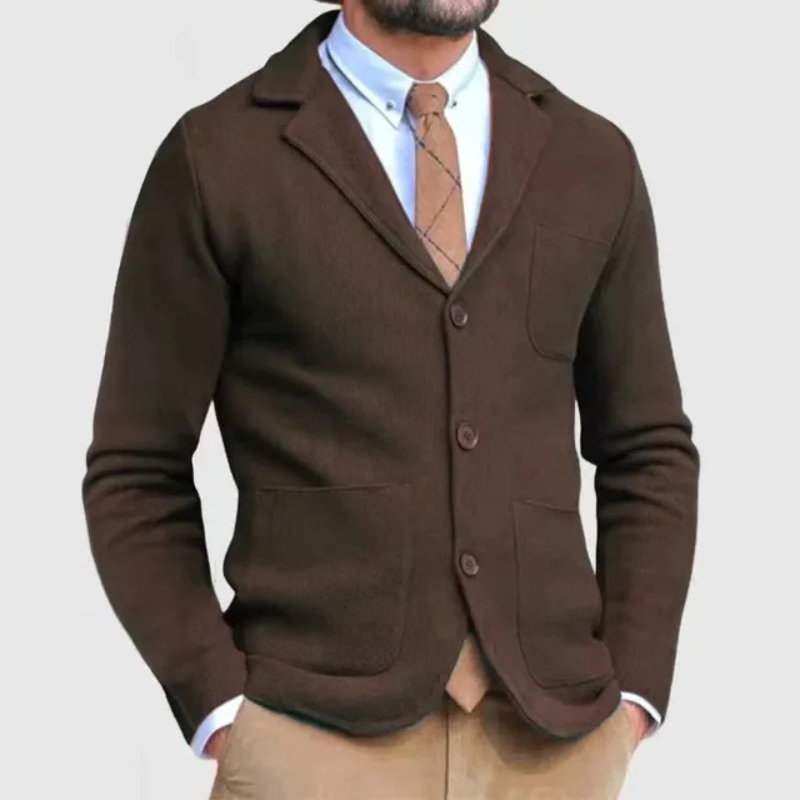Rick - Stilvolle langärmelige Strickjacke
