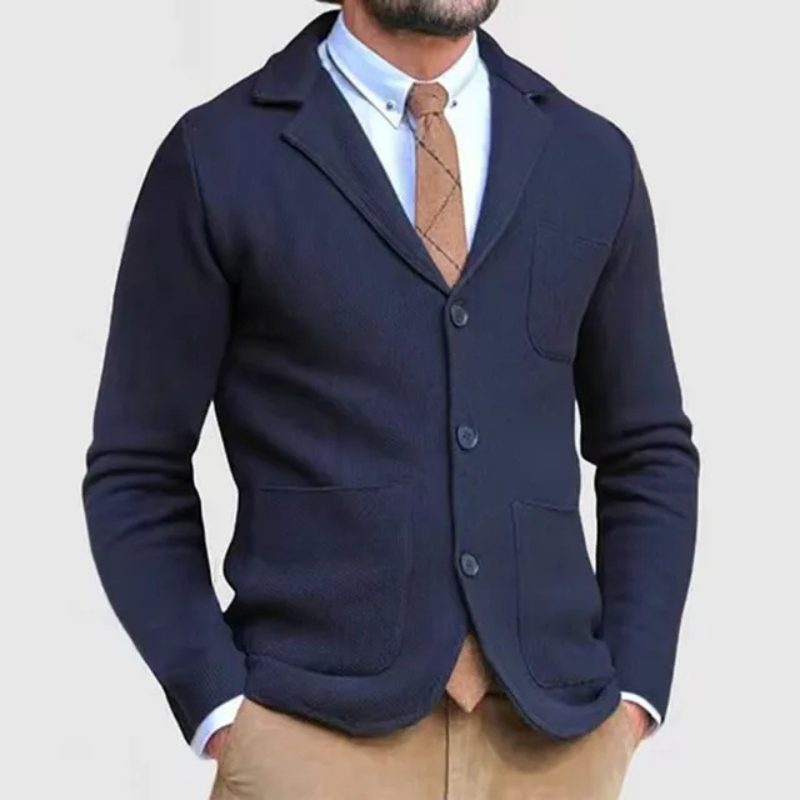 Rick - Stilvolle langärmelige Strickjacke