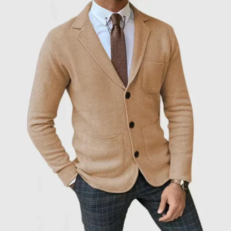 Rick - Stilvolle langärmelige Strickjacke