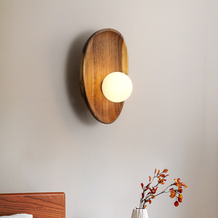 LumiWood Moderne Holzwandleuchte – Natürliche Eleganz und Warme Atmosphäre