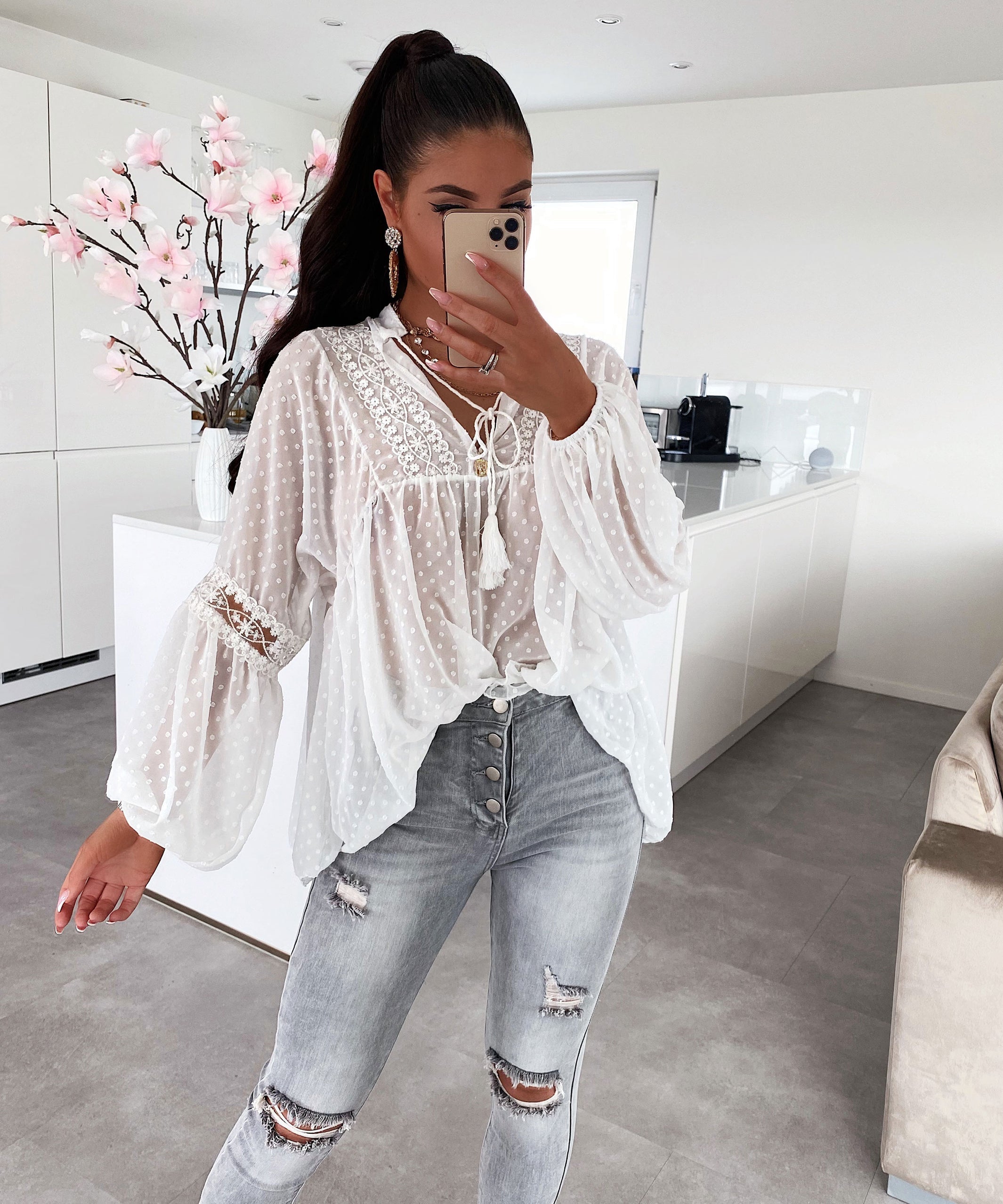 Sophie Weiße Bluse