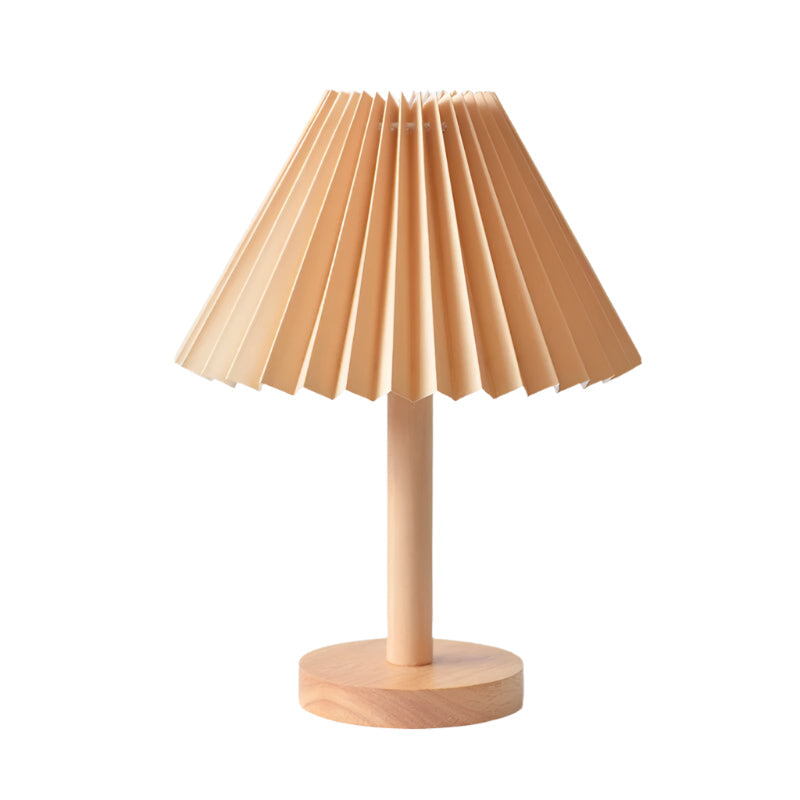 NordicEase plisségesteckte Tischlampe – Skandinavisches Design mit natürlicher Note