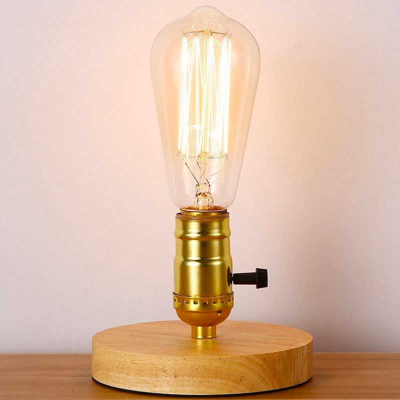 EdisonWood Vintage Charm Nachttischlampe – Zeitloses und Elegantes Design