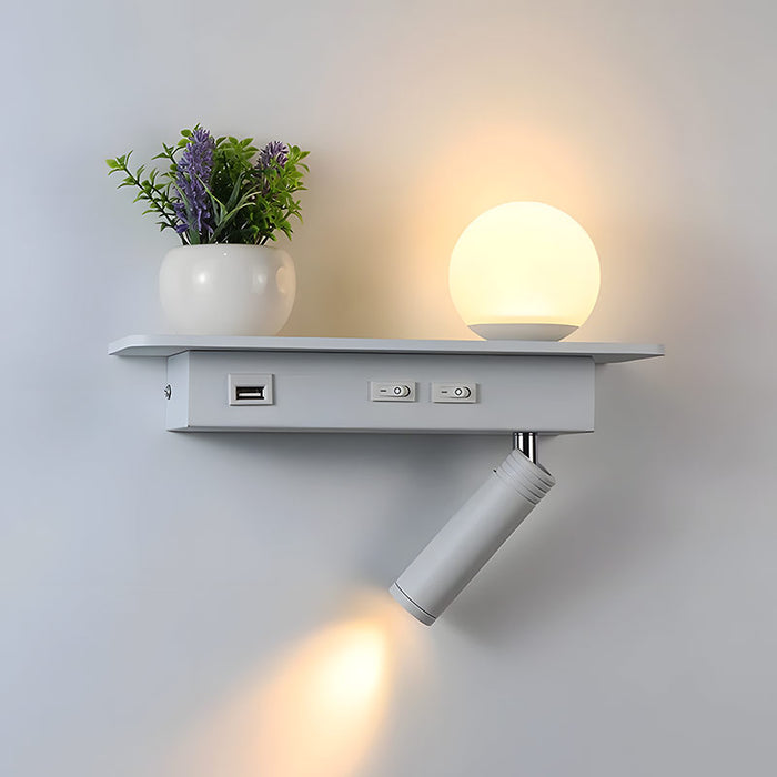 GlowPort – USB Wandleuchte mit einstellbarem Licht und intelligenter Ladung