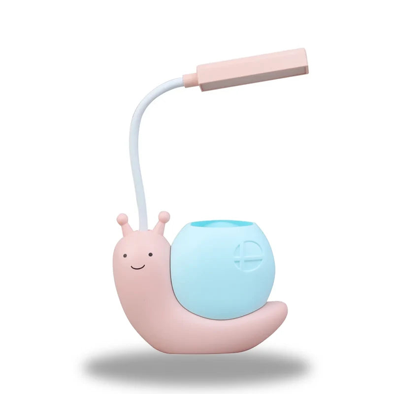 SnailGlow - Yndige Schreibtischlampe und Stifthalter in einem