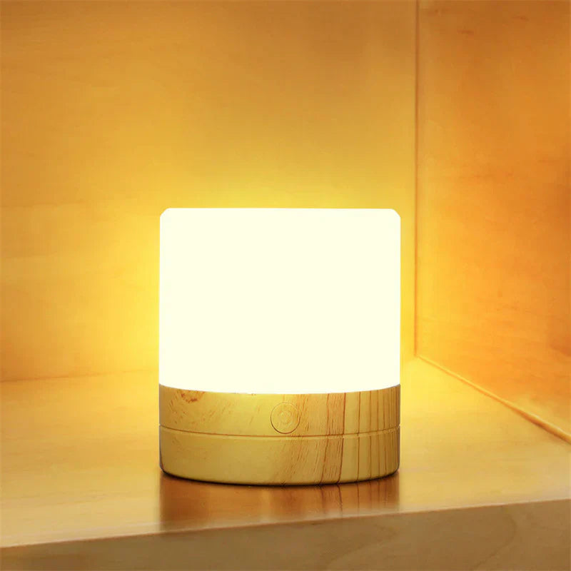 Glow Holz Nachttischlampe – Natürliche Eleganz mit Verstellbarer Beleuchtung
