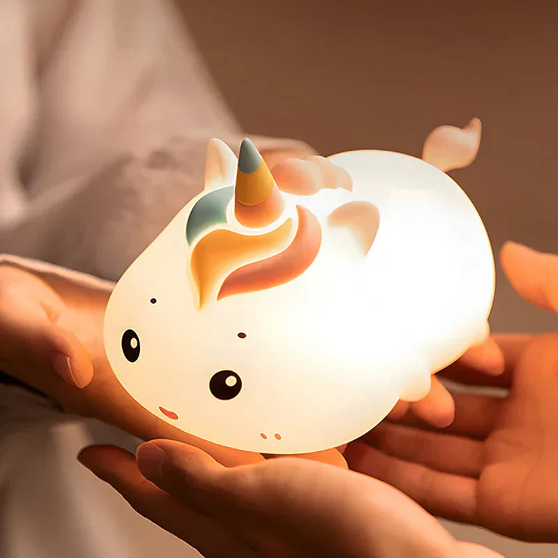 DreamyGlow Einhorn Touch Nachttischlampe