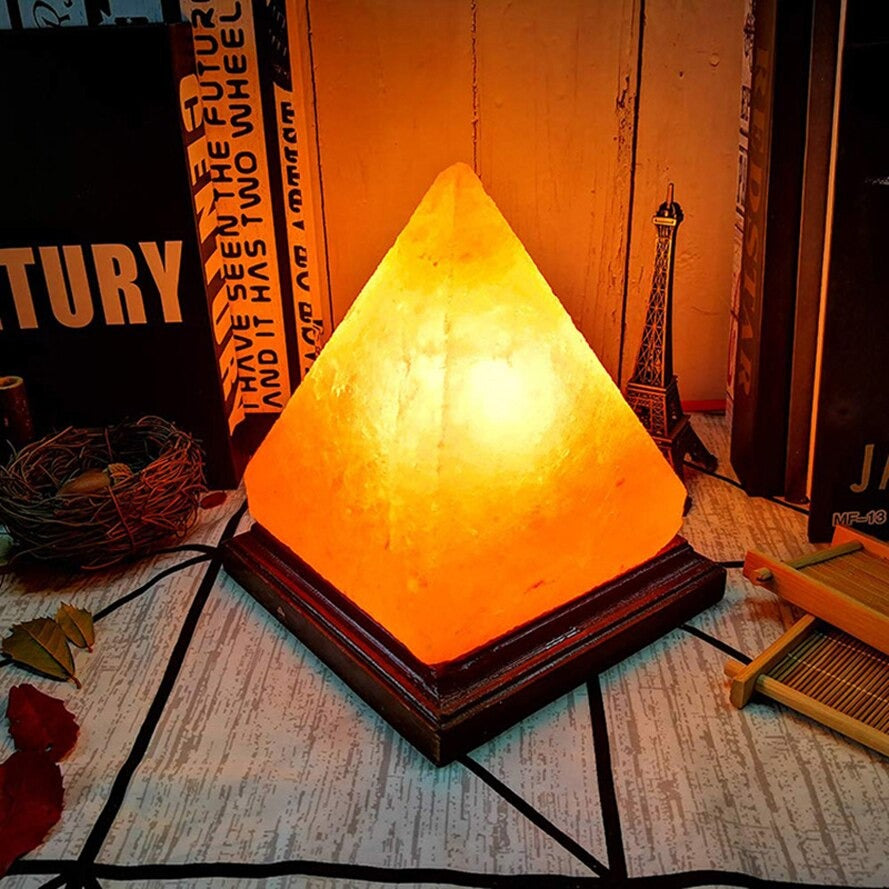 ZenGlow Pyramide Himalaya-Salzlampe – Beruhigendes warmes Umgebungslicht