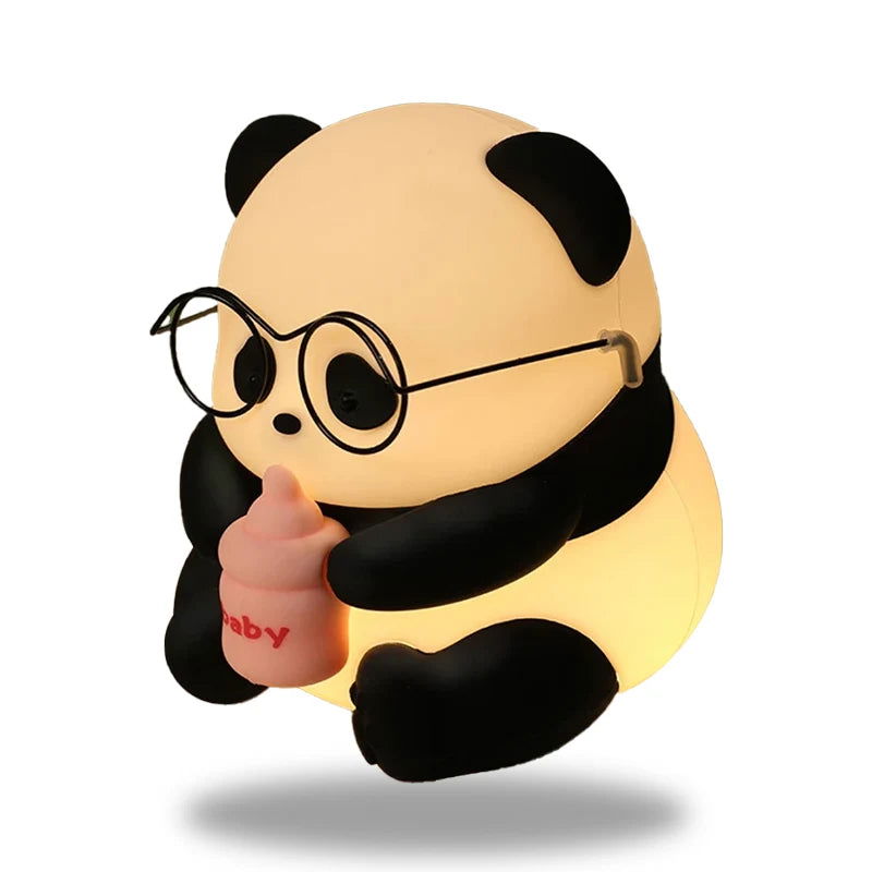 PandaGlow - Wiederaufladbare farbwechselnde Panda-Nachtlampe
