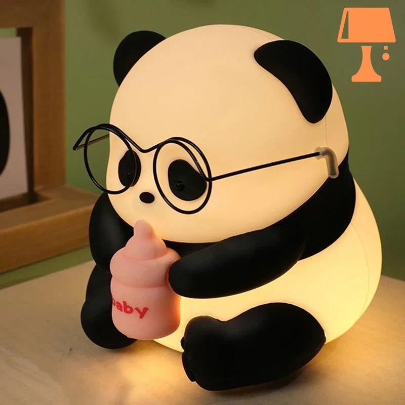 PandaGlow - Wiederaufladbare farbwechselnde Panda-Nachtlampe