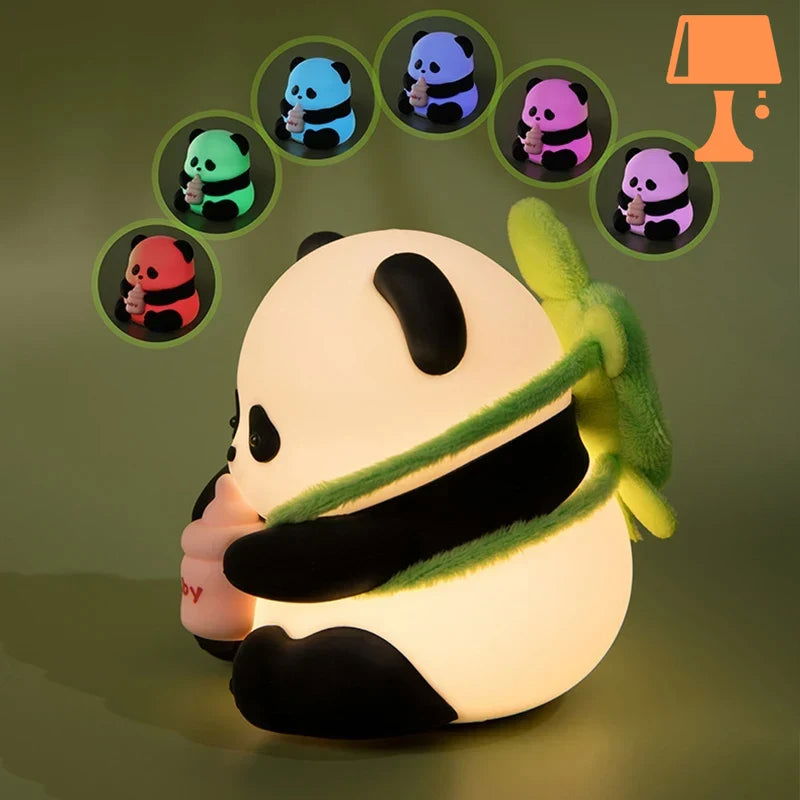 PandaGlow - Wiederaufladbare farbwechselnde Panda-Nachtlampe