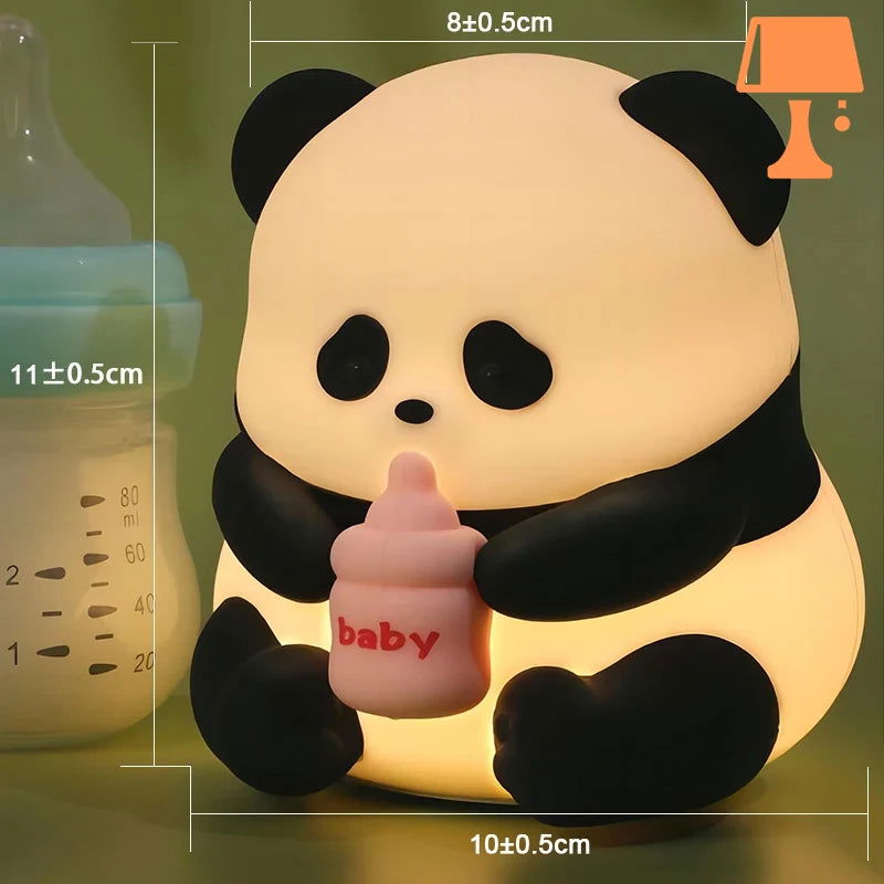PandaGlow - Wiederaufladbare farbwechselnde Panda-Nachtlampe