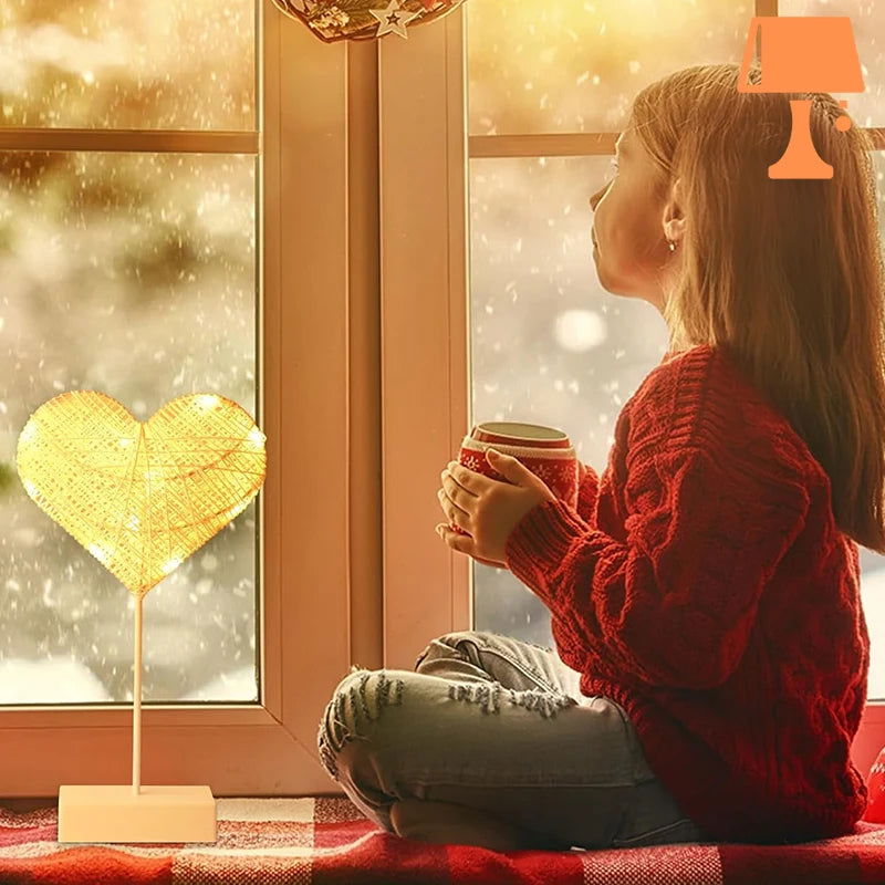 LumiHeart - Gewebtes Herz LED Nachtlicht