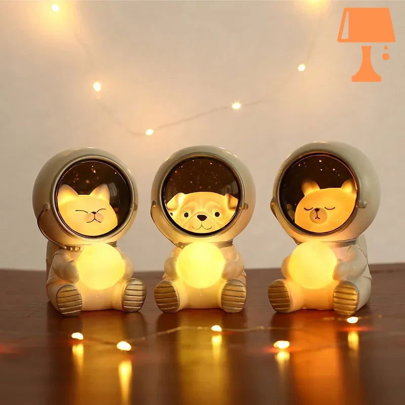 GalaxyPals - Astronaut-Natlyssæt mit niedlichen Tierfreunden