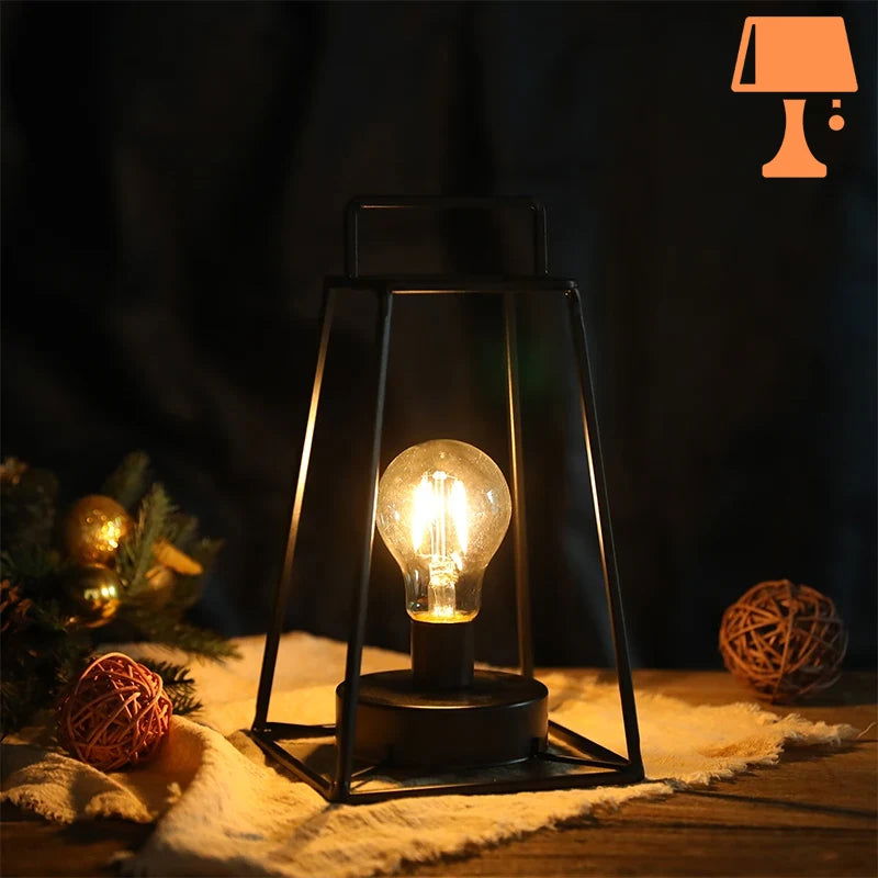 LumiFrame Geometrische Lampe – Modernes Design mit Schwebender LED-Glühbirne