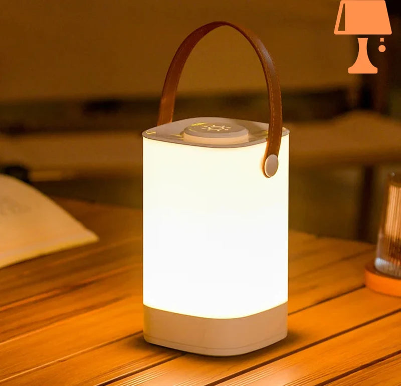 LumiCarry – Tragbare LED- Tischlampe mit Ledergriff