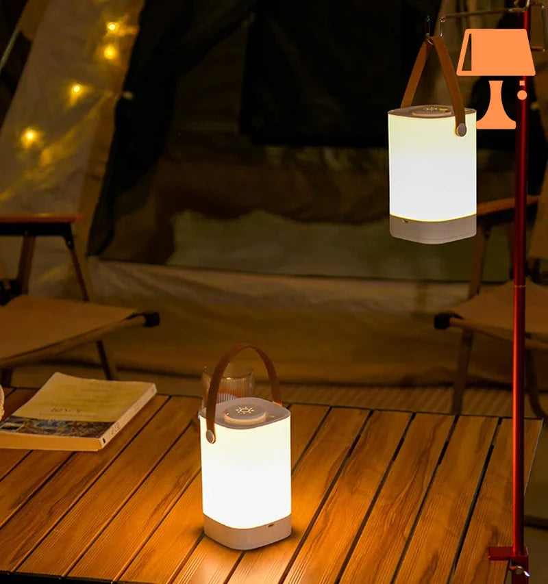 LumiCarry – Tragbare LED- Tischlampe mit Ledergriff