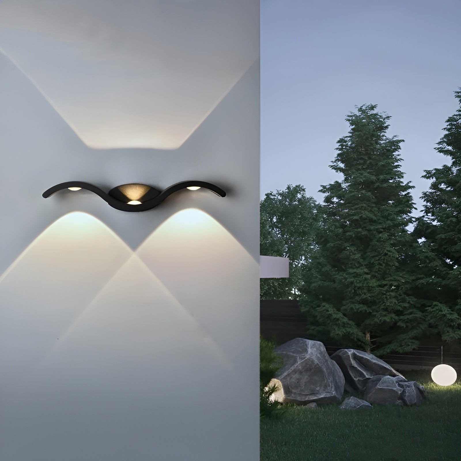 Moderne wasserdichte LED-Wandleuchte für Innen- und Außenräume