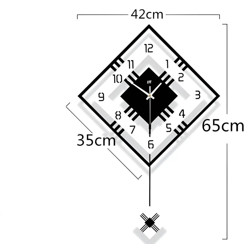 TimelessSquare - Einfaches quadratisches Wanduhr