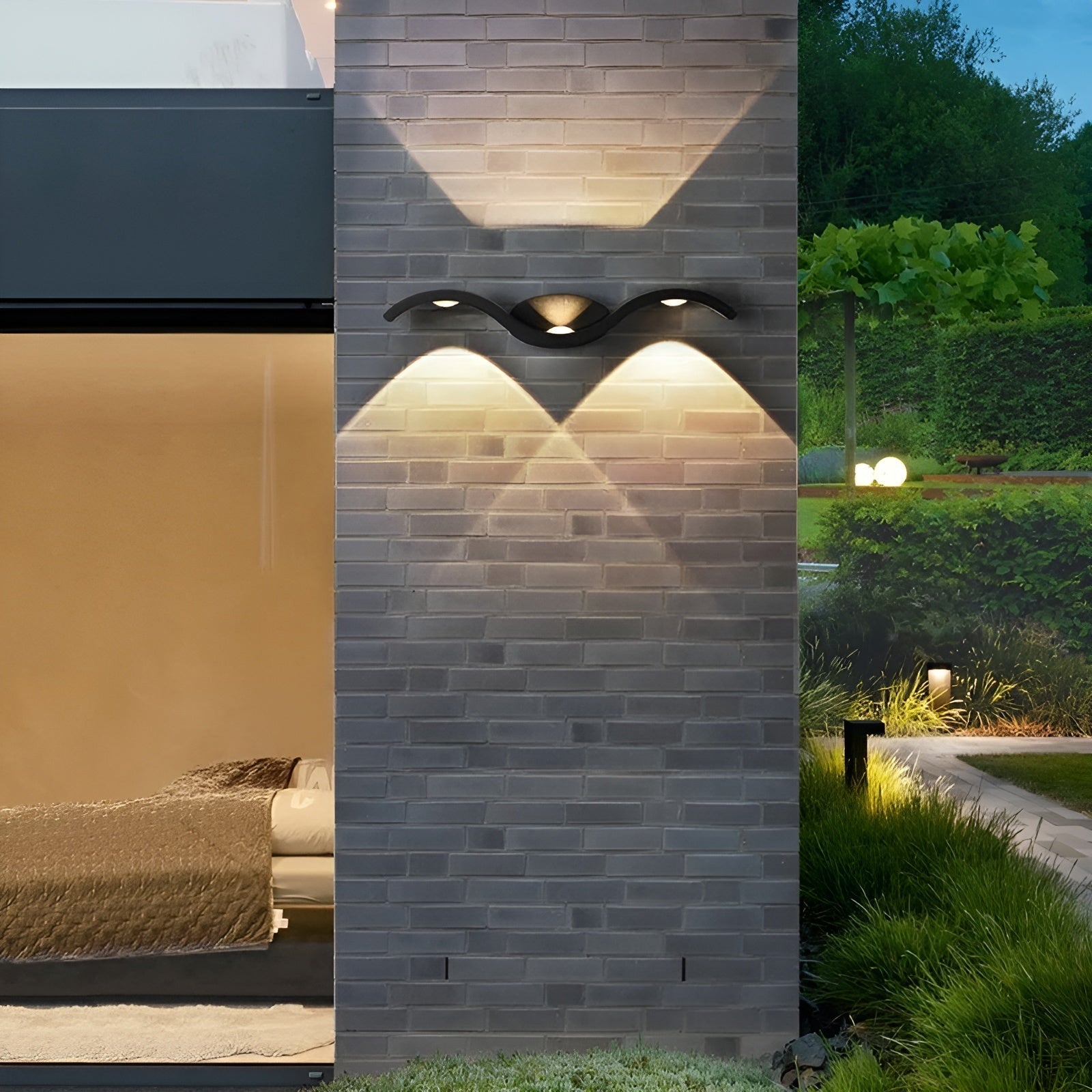 Moderne wasserdichte LED-Wandleuchte für Innen- und Außenräume
