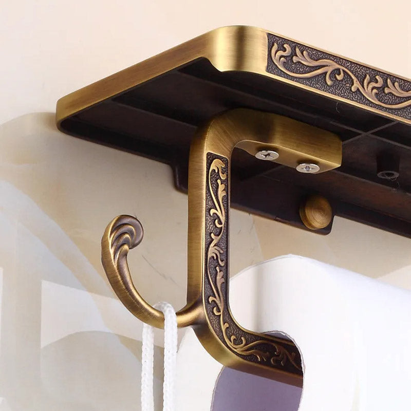 RegalHold - Toilettenpapierhalter im antiken Stil mit Regal