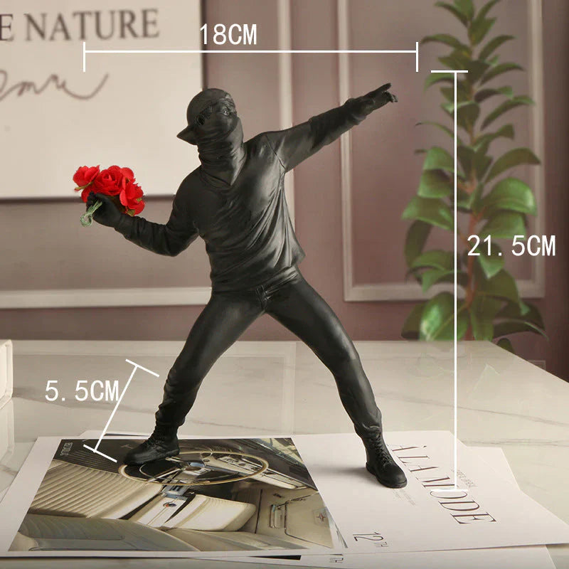 BloomThrower Moderne Blumenwerfer Statue