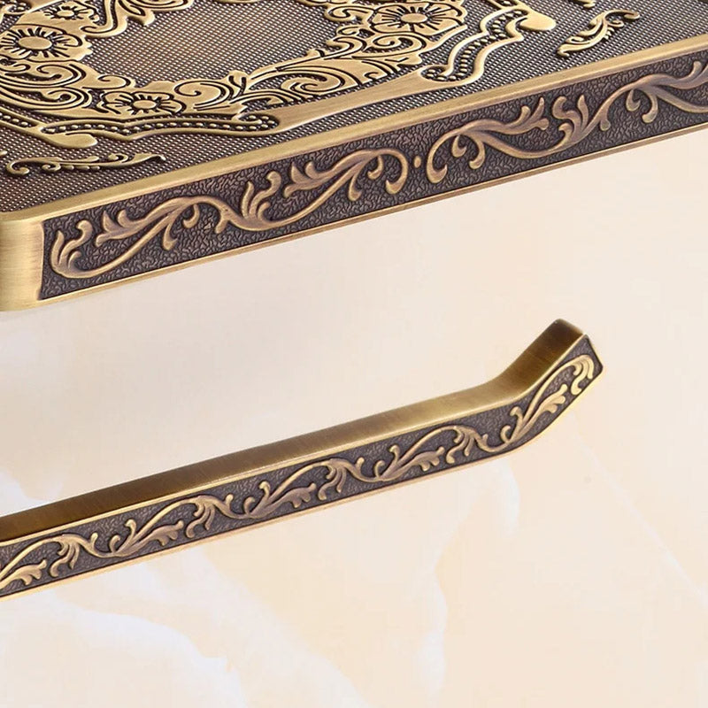 RegalHold - Toilettenpapierhalter im antiken Stil mit Regal