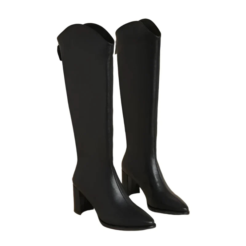 Verona kniehoge Stiefel für Frauen – Elegante, spitz zulaufende Stiefel