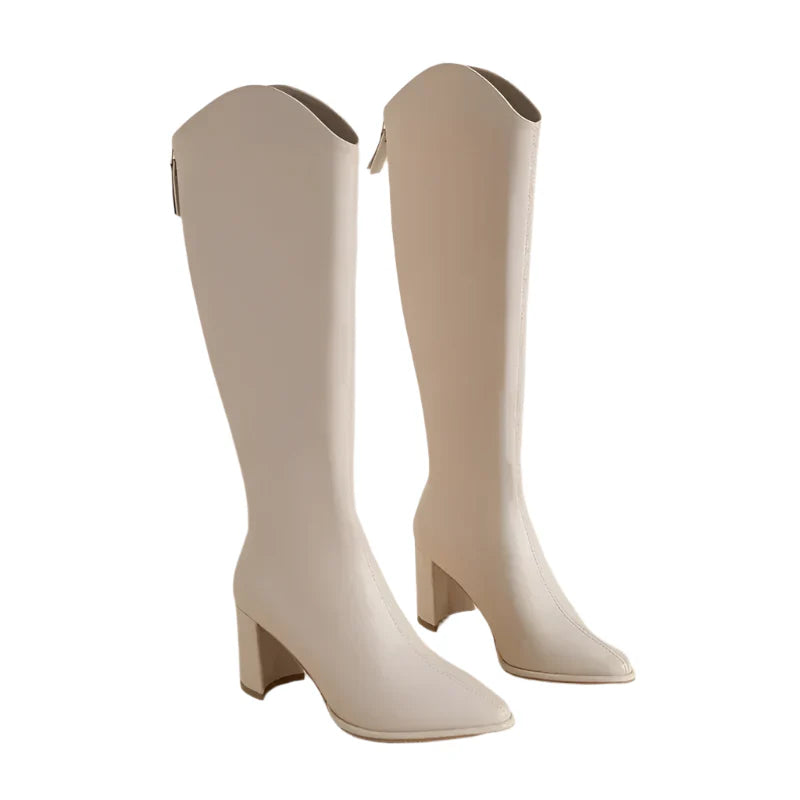 Verona kniehoge Stiefel für Frauen – Elegante, spitz zulaufende Stiefel