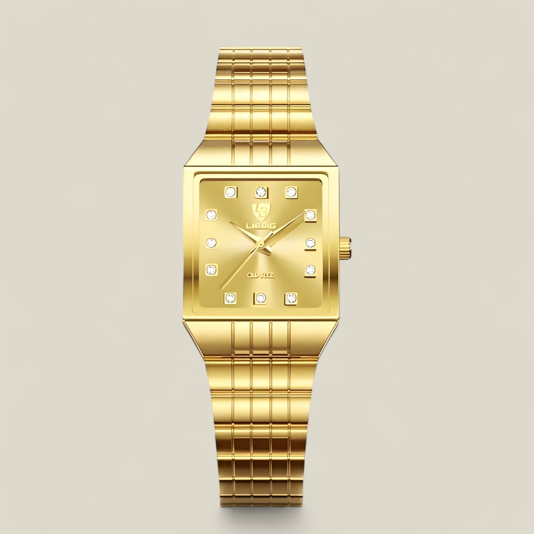 Aurora goldfarbene elegante Uhr - zeitloses Design für Frauen