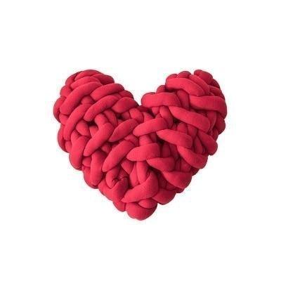 Valentinstag Herz Chunky Strickkissen