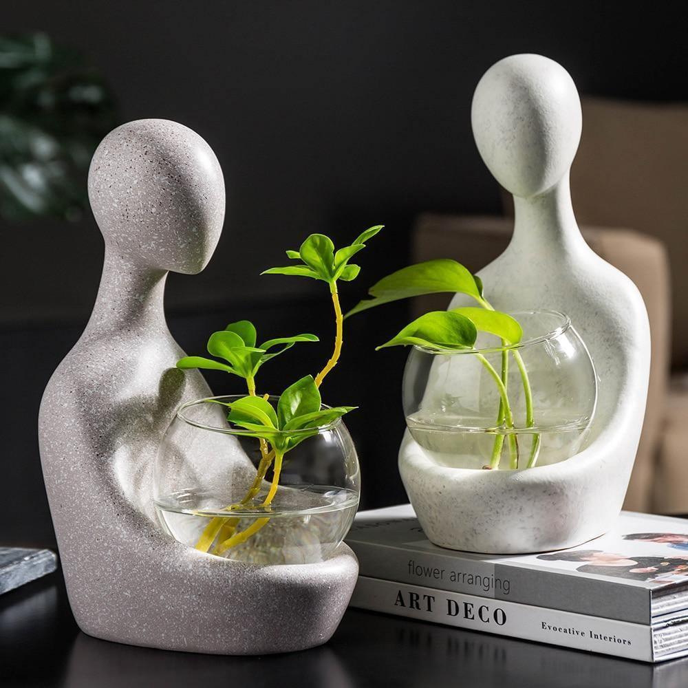 LumiRoot Illuminierter Hydrokultur-Vase – Modernes Transparentes Design