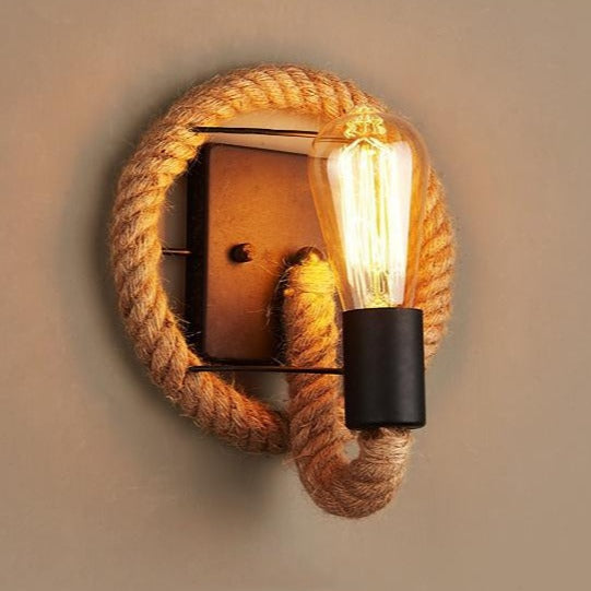 RetroGlow Wandleuchte – Stilvolles Vintage-Design mit einzigartigem rundem Rahmen