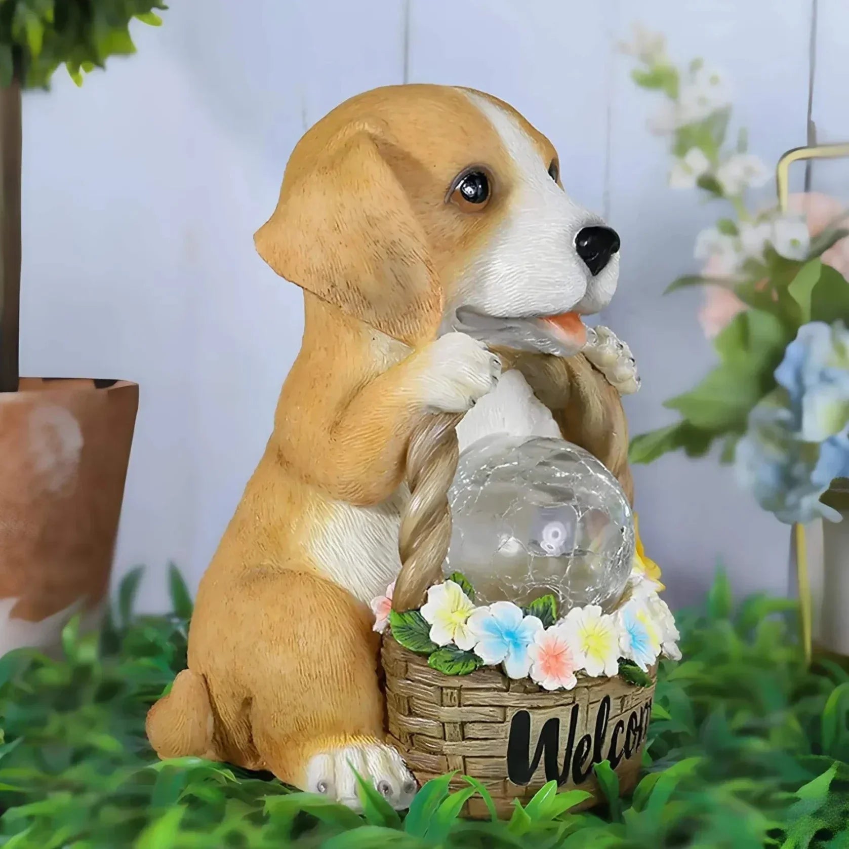 PuppyGlow – Solarbetriebene Havelampe mit niedlichem Welpendesign