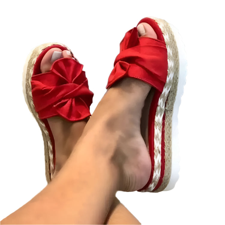 Samantha - Lässige Keilsandalen mit Schleifen