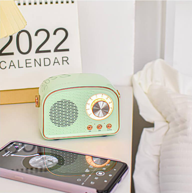 RetroVibe - Bluetooth-Lautsprecher im Vintage-Stil mit FM-Radio