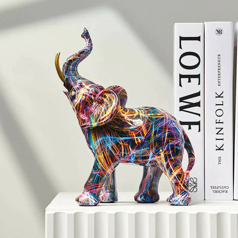 VibrantTrunk – Moderne Elefant Kunst Skulptur