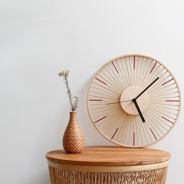 NordicSilence Bambusuhr – Minimalistisches Design mit geräuschlosem Uhrwerk