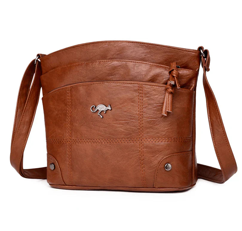 Kollete PU-Schultertasche aus Leder