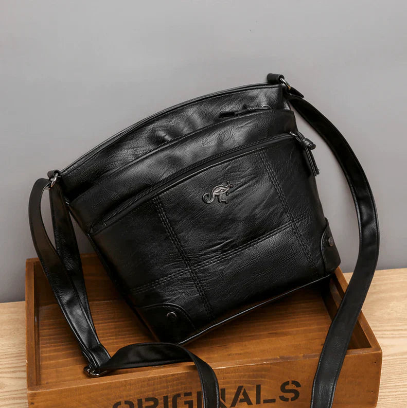 Kollete PU-Schultertasche aus Leder