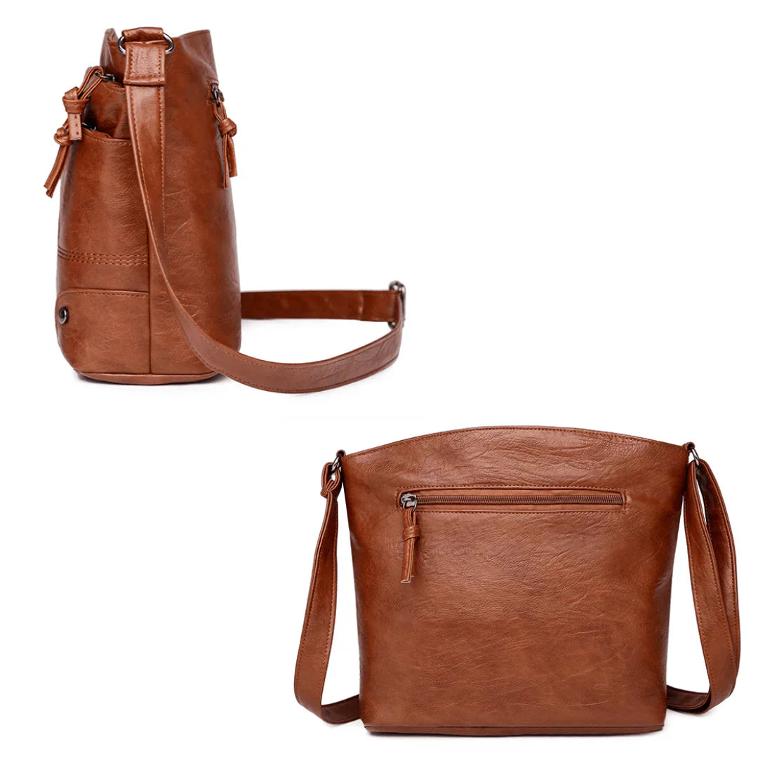 Kollete PU-Schultertasche aus Leder