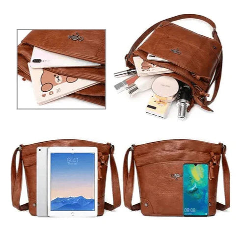 Kollete PU-Schultertasche aus Leder